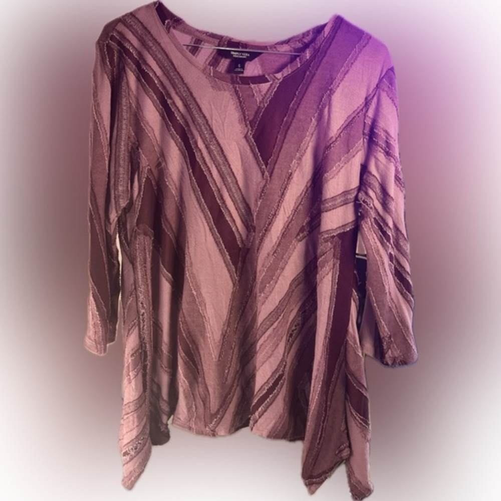 Simply Vera Vera Wang Mauve Patterned Tunic